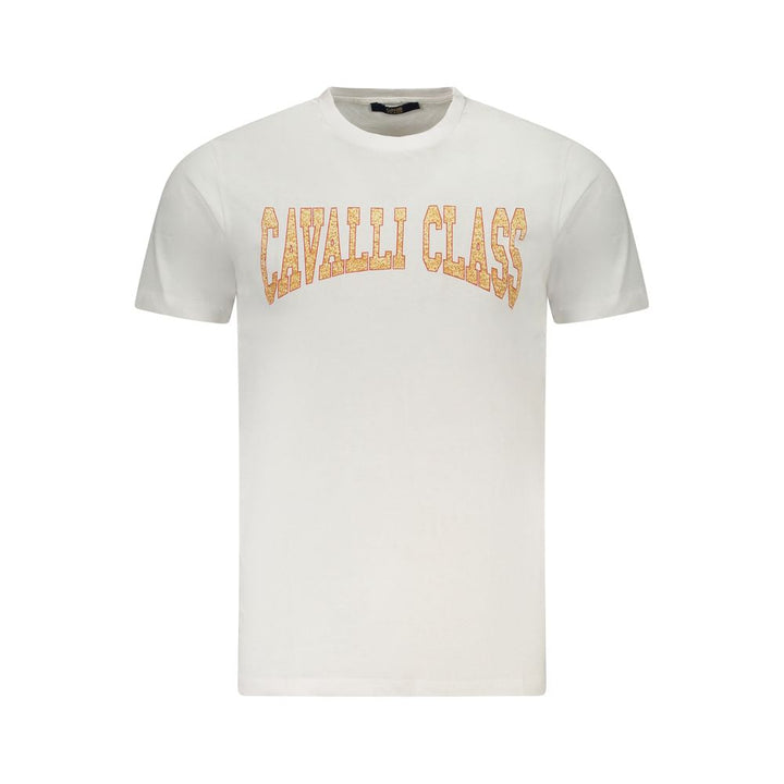 Cavalli Class Bianco Cotton Men T-shirt