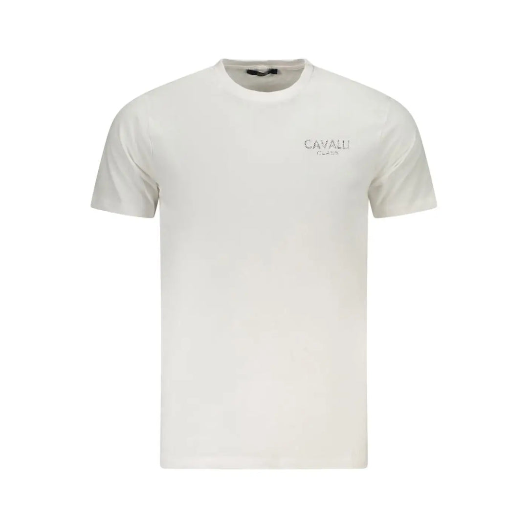 Cavalli Class Bianco Cotton Men T-shirt