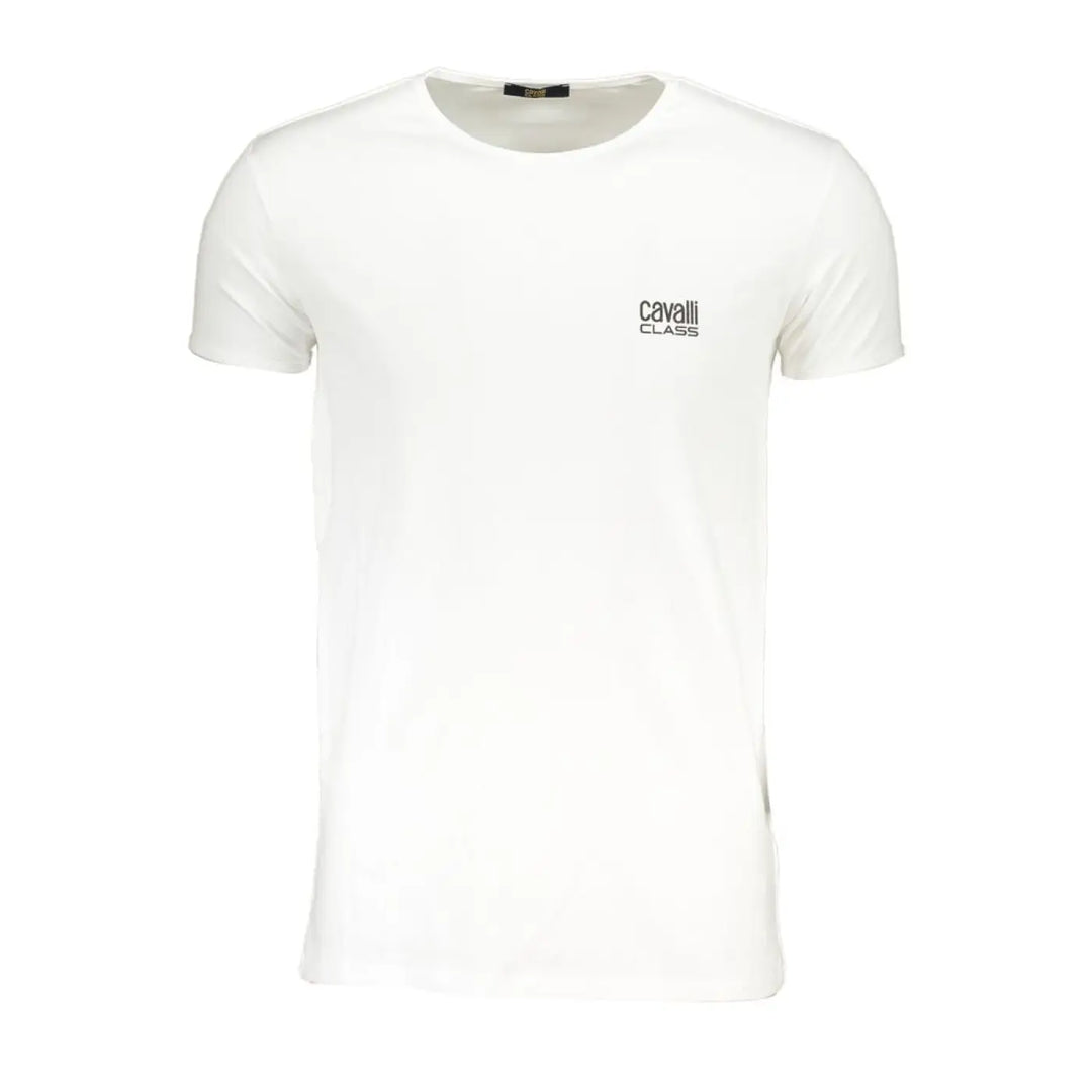 Cavalli Class Bianco Cotton Men T-shirt