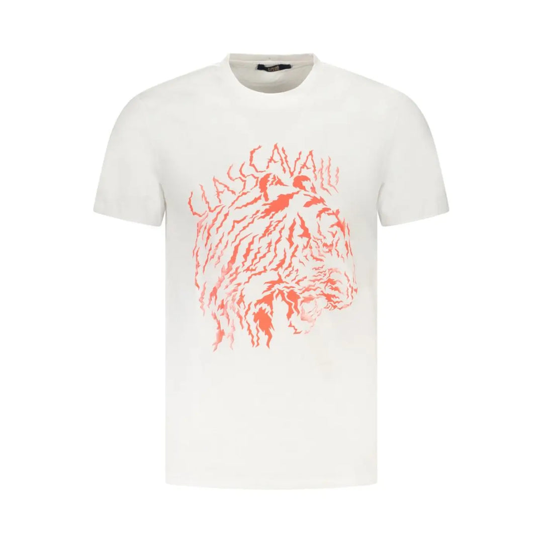 Cavalli Class Bianco Cotton Men T-shirt
