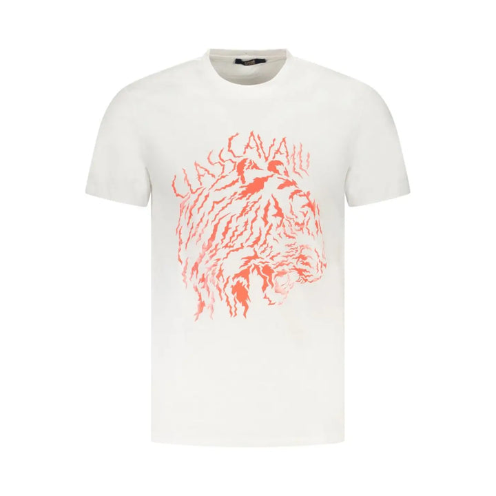 Cavalli Class Bianco Cotton Men T-shirt