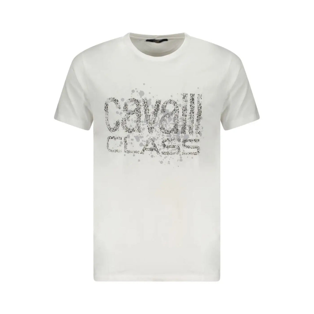 Cavalli Class Bianco Cotton Men T-shirt