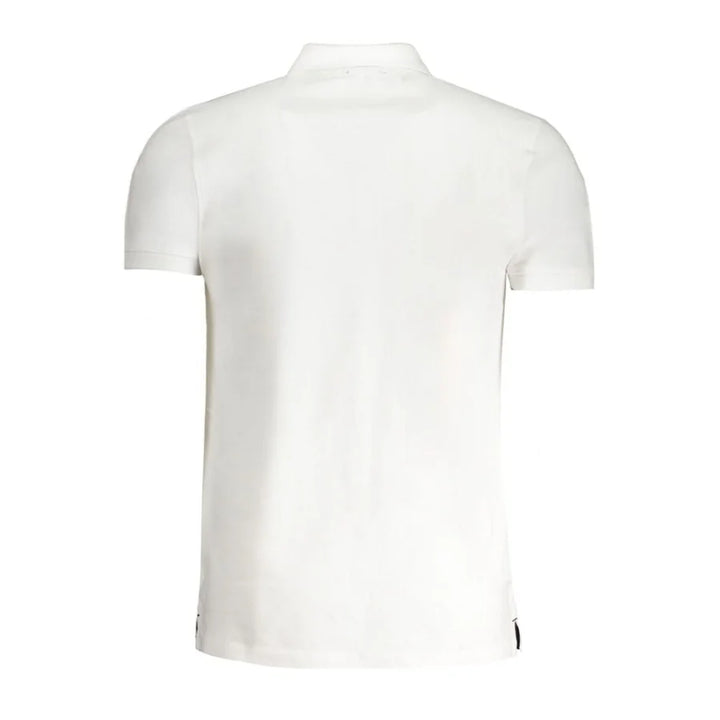 Cavalli Class ’Bianco Cotton Men’s Polo Shirt’