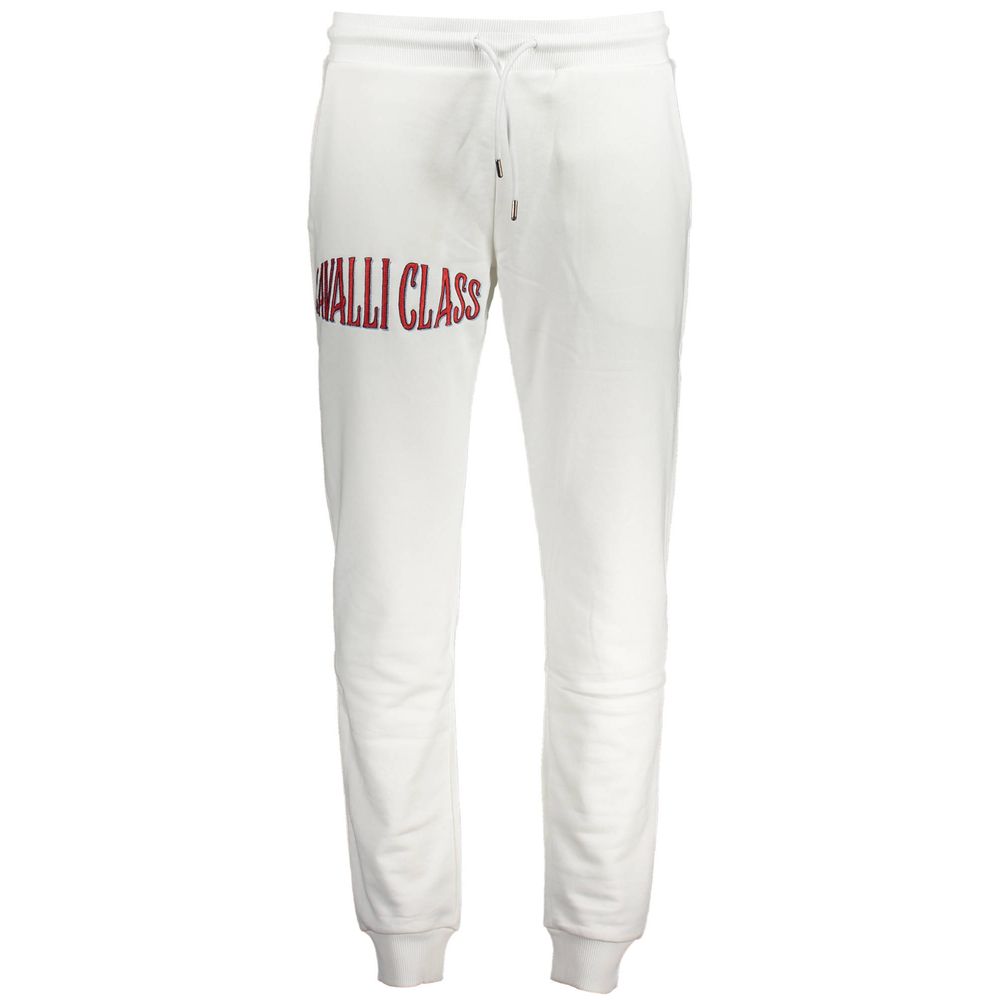 Cavalli Class Bianco Cotton Men’s Sweatpant