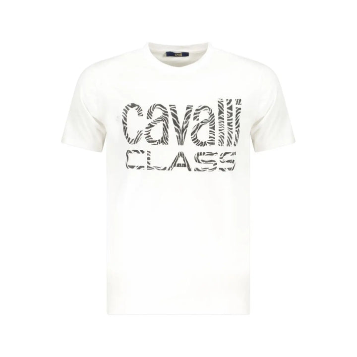 Cavalli Class Bianco Cotton Men’s T-shirt