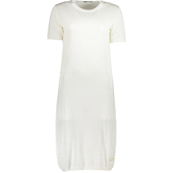 Cavalli Class Bianco Viscosa Women Dress women’s dress