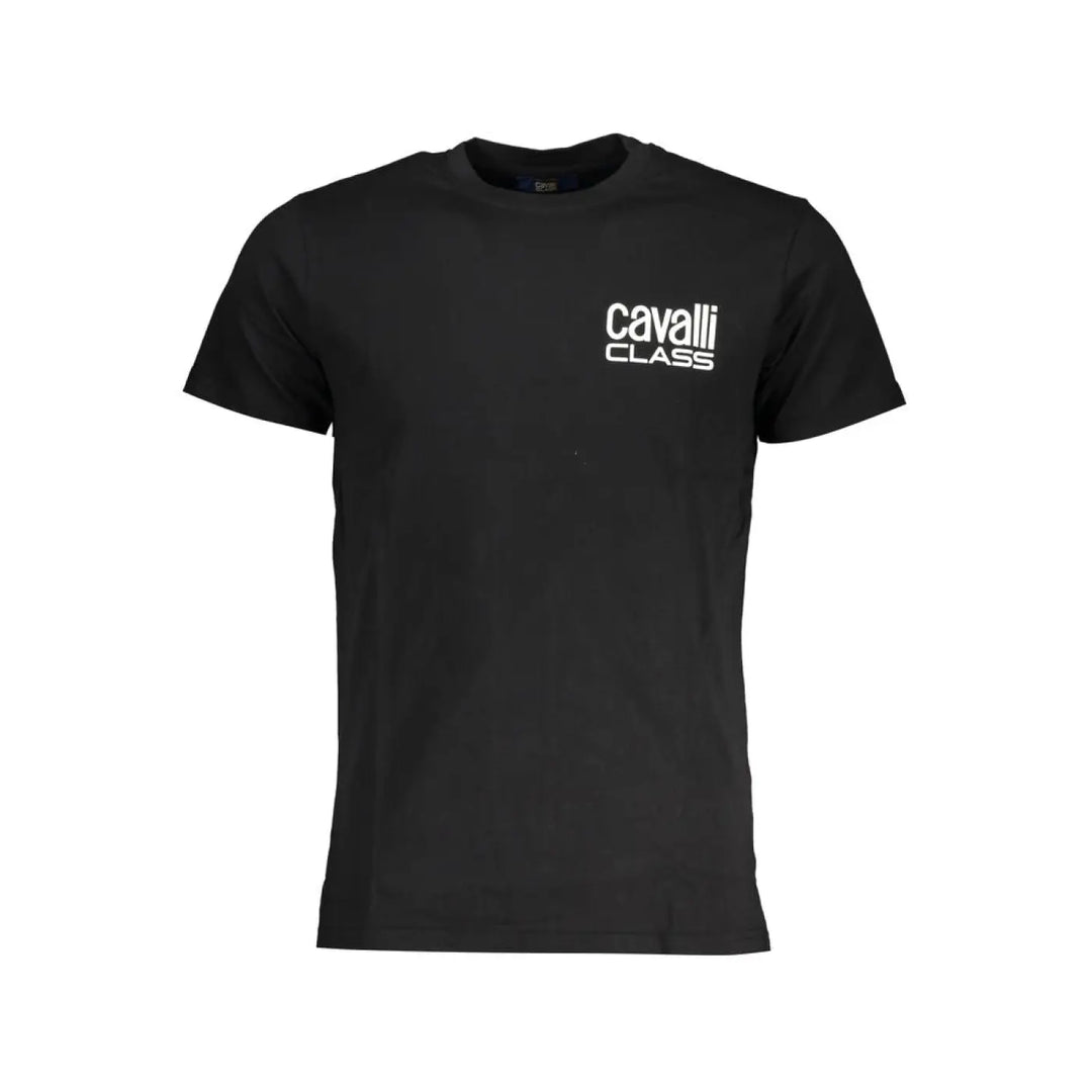 Cavalli Class Black Cotton Men T-shirt