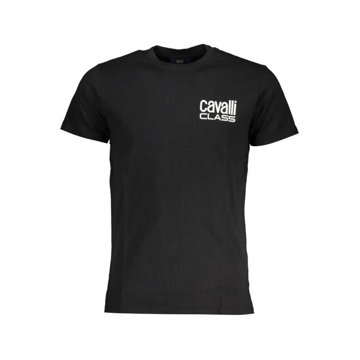 Cavalli Class Black Cotton Men T-shirt