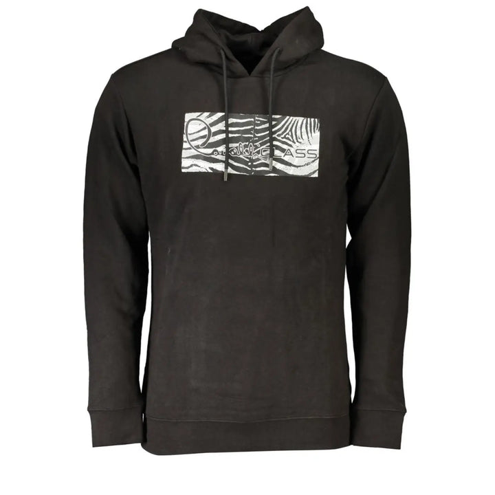 Cavalli Class Black Cotton Men’s Hooded Sweatshirt