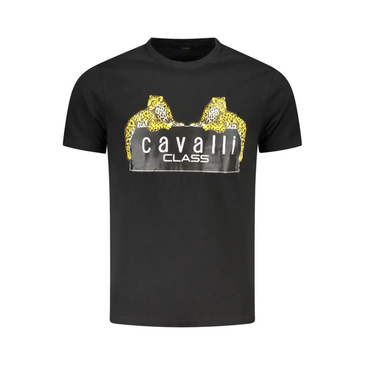 Cavalli Class Black Cotton Men’s T-shirt