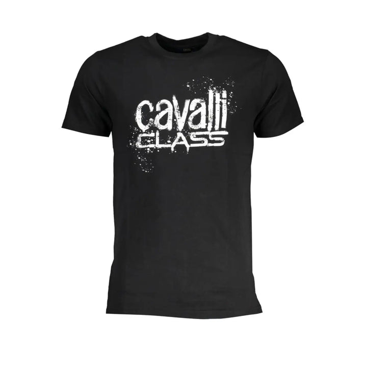 Cavalli Class Black Cotton Men’s T-shirt