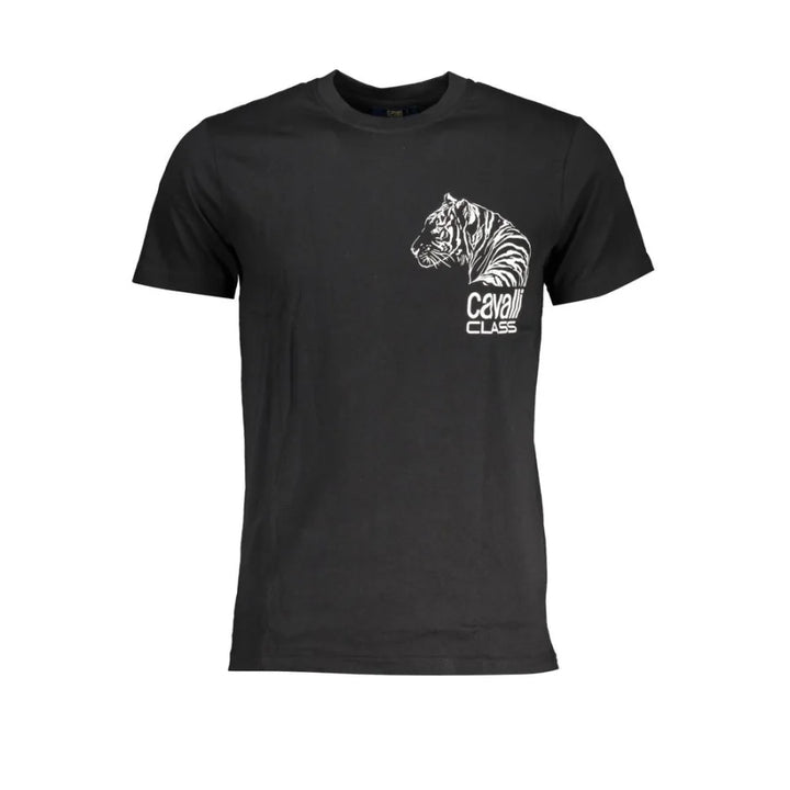 Cavalli Class Black Cotton Men’s T-Shirt