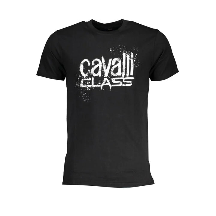Cavalli Class Black Cotton Men’s T-Shirt