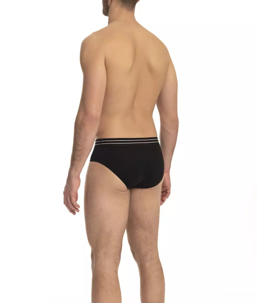 Cavalli Class Black Cotton Men’s Underwear Trio Pack