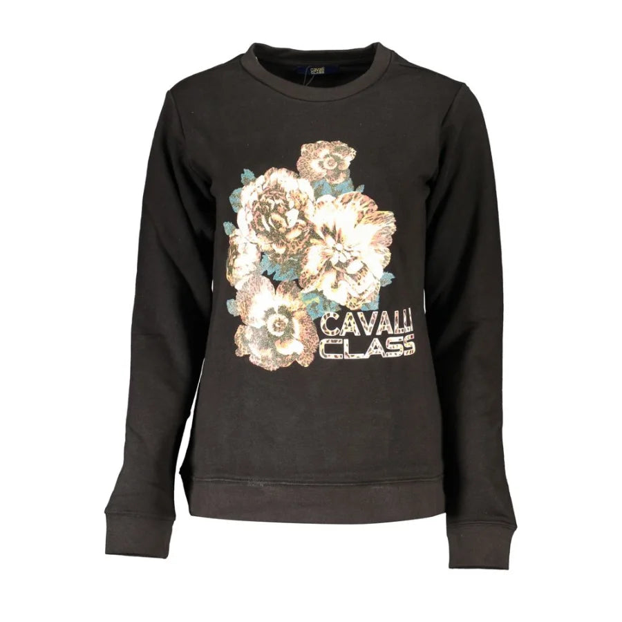 Cavalli Class Black Cotton Women Sweatshirt