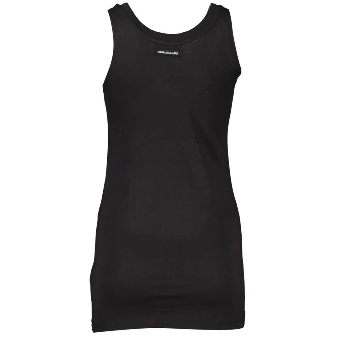 Cavalli Class Black Cotton Women’s Tank Top