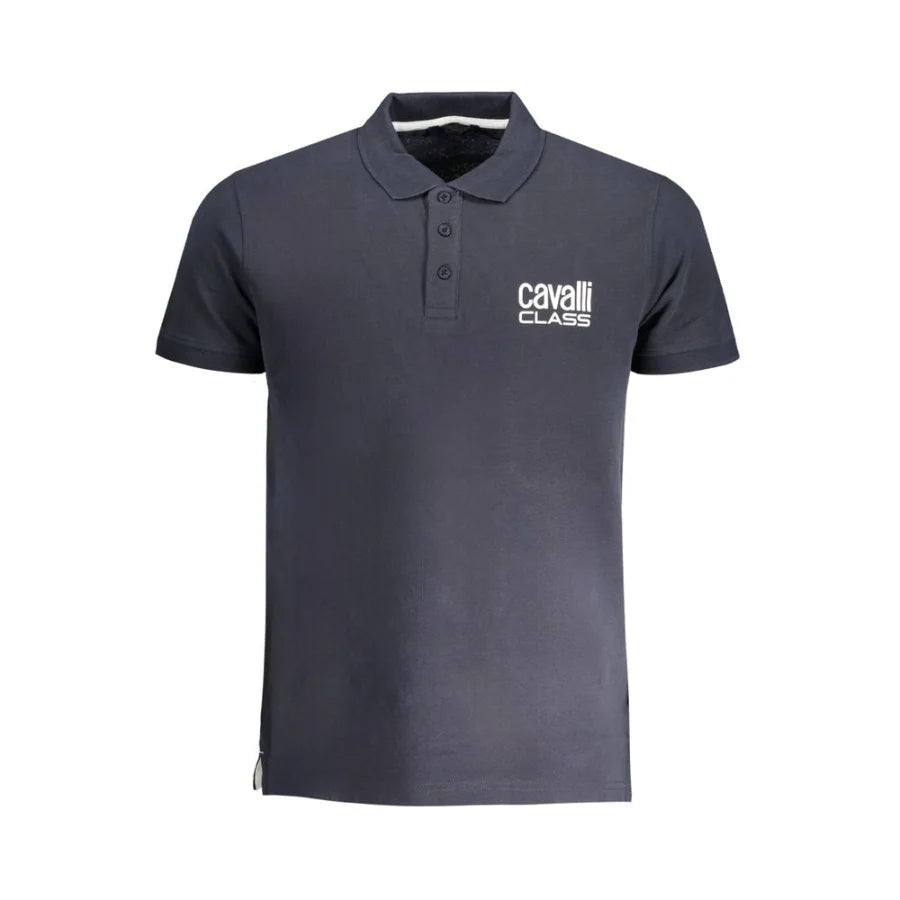 Cavalli Class Blu Cotton Men Polo
