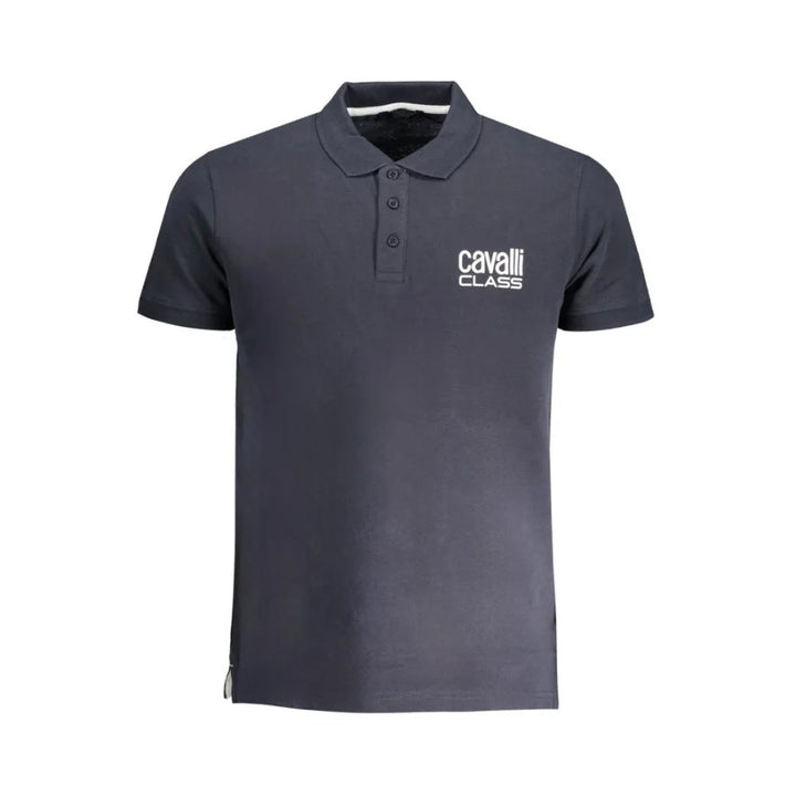 Cavalli Class Blu Cotton Men Polo