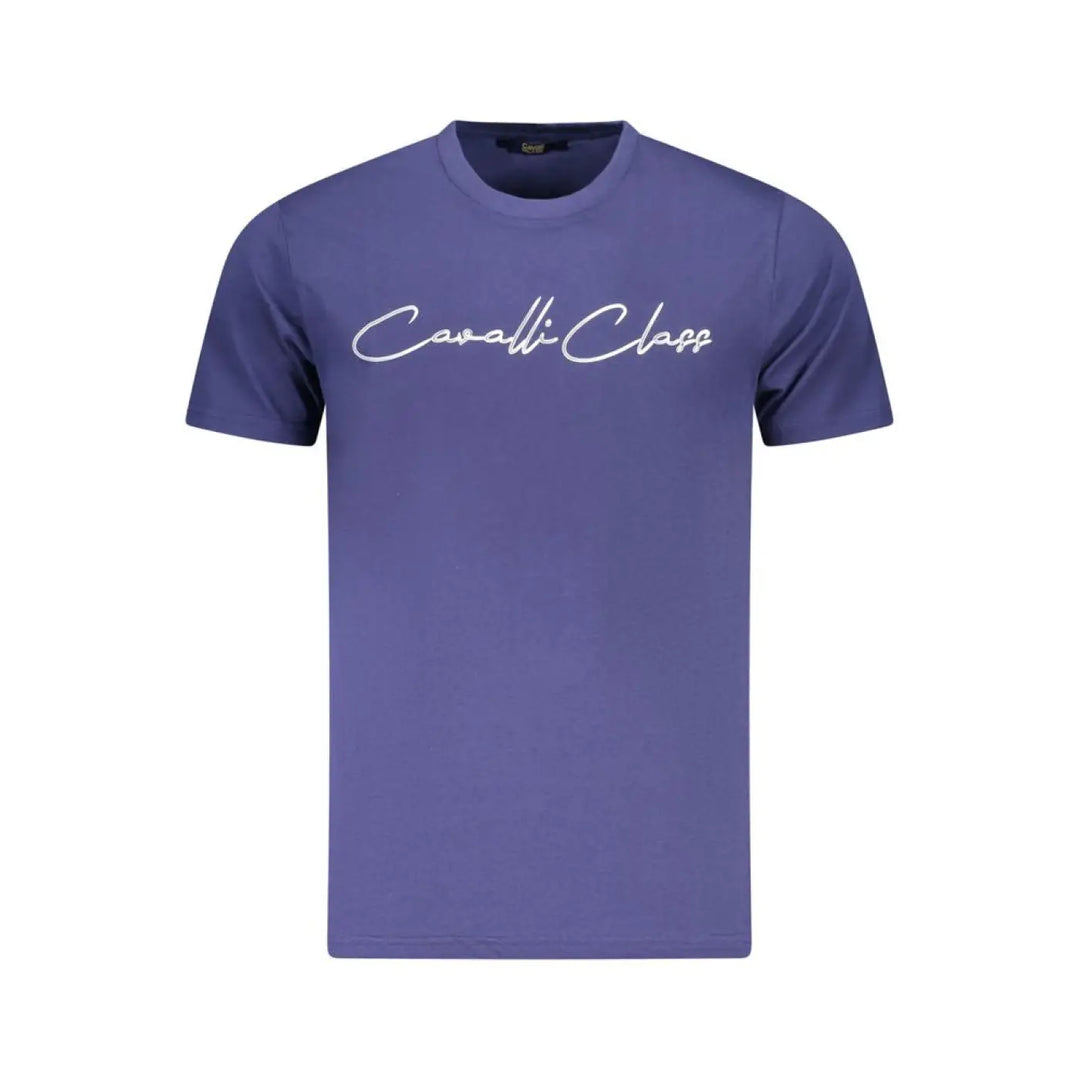 Cavalli Class Blu Cotton Men T-shirt
