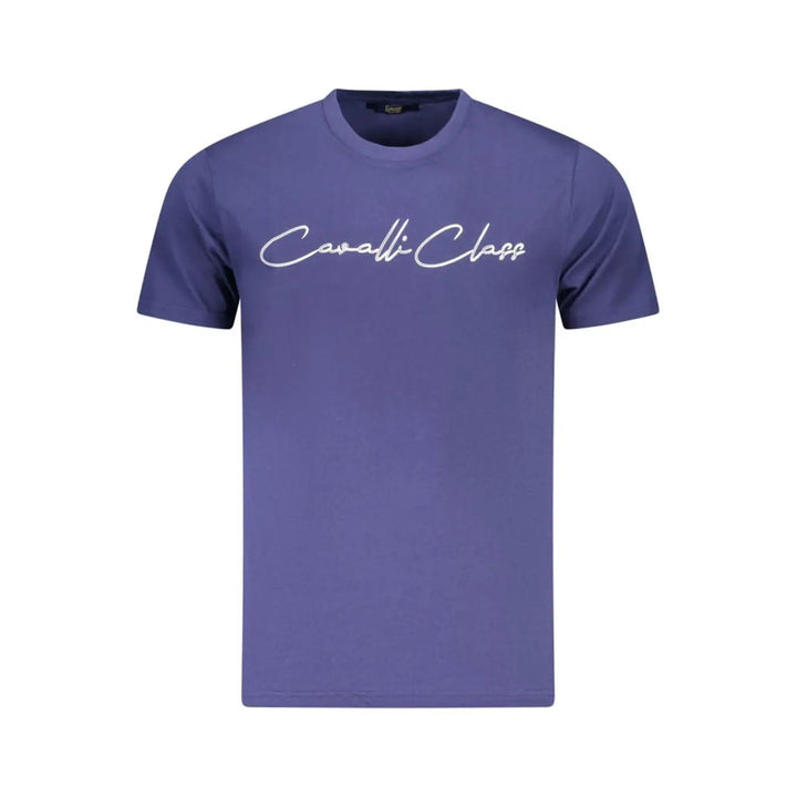Cavalli Class Blu Cotton Men T-shirt