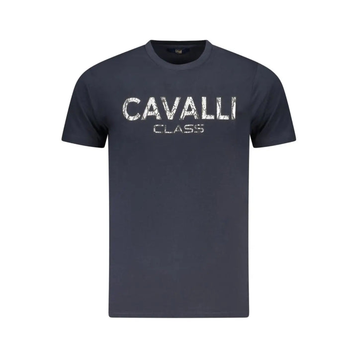 Cavalli Class Blu Cotton Men T-shirt
