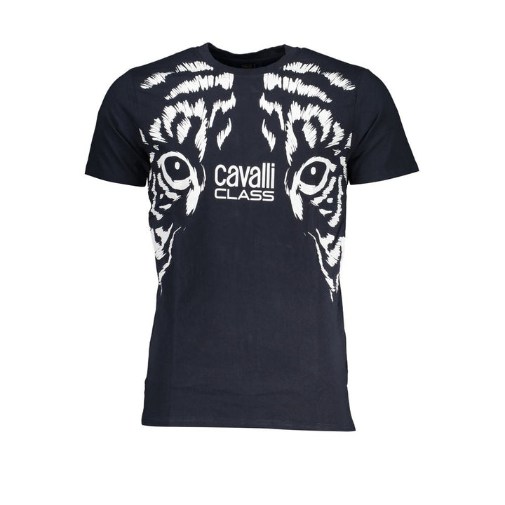 Cavalli Class Blu Cotton Men T-shirt