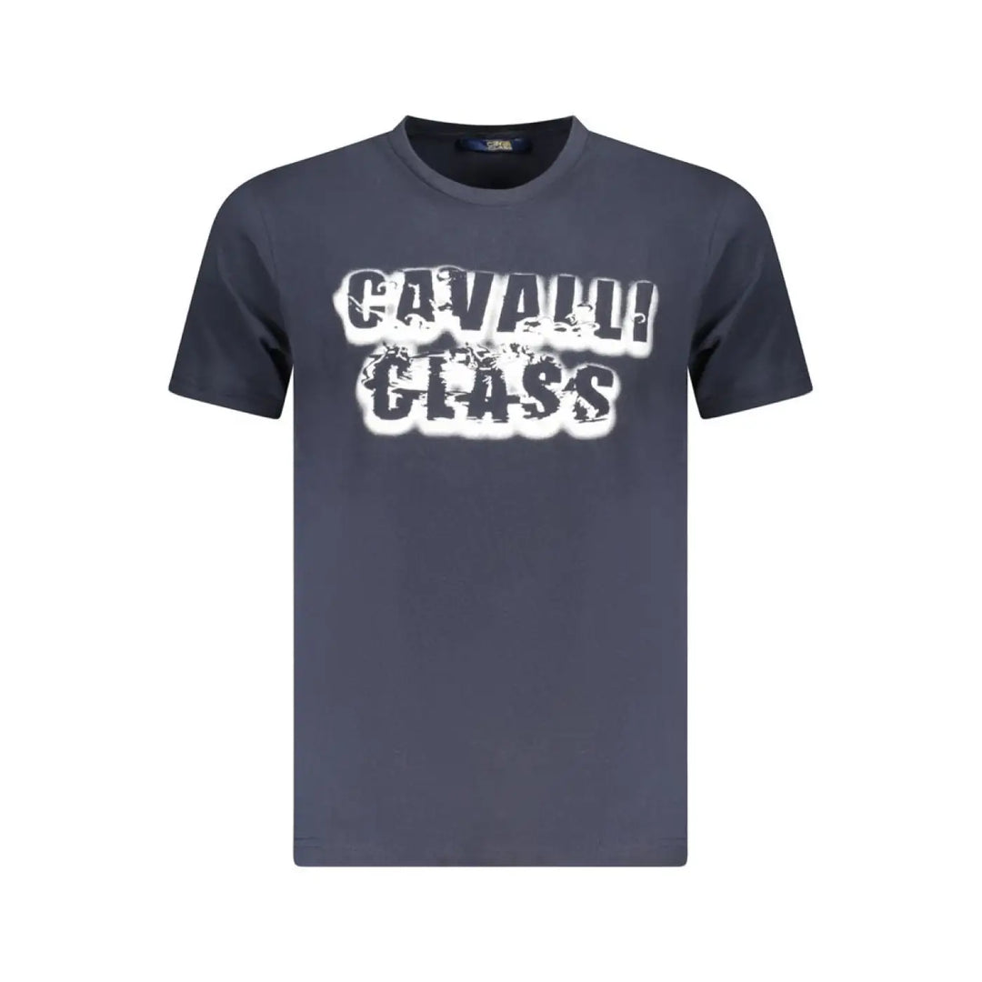 Cavalli Class Blu Cotton Men T-Shirt