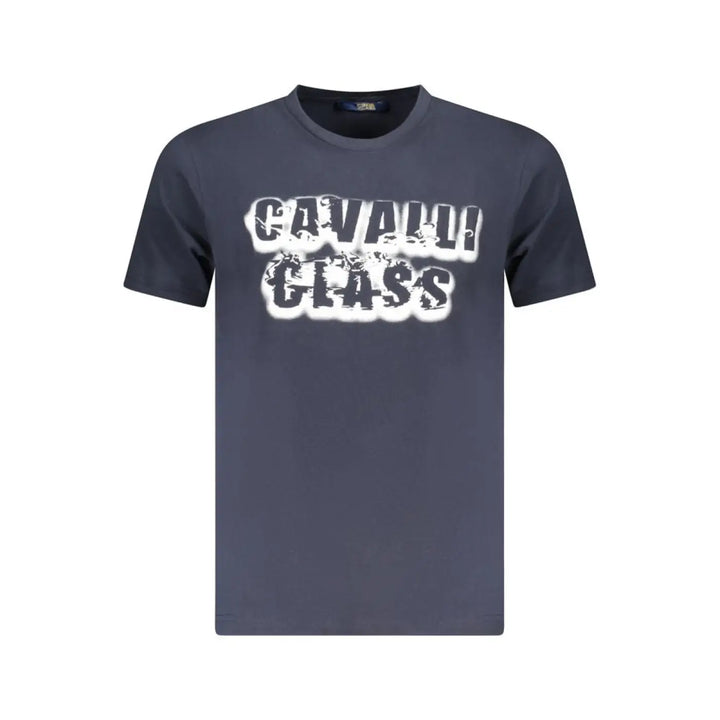 Cavalli Class Blu Cotton Men T-Shirt