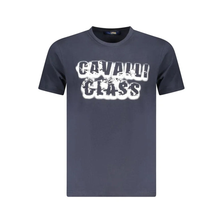Cavalli Class Blu Cotton Men T-Shirt
