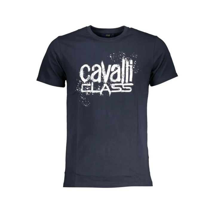 Cavalli Class Blu Cotton Men T-Shirt