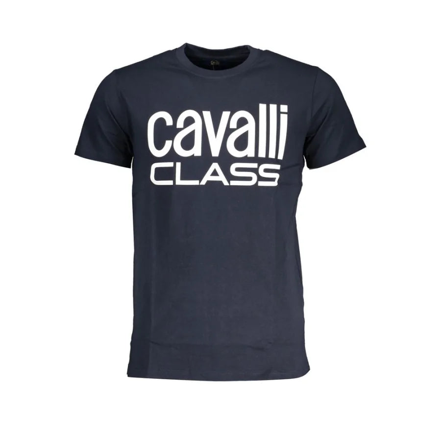 Cavalli Class Blu Cotton Men T-Shirt