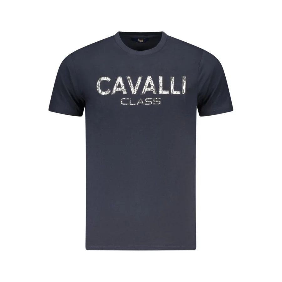 Cavalli Class Blu Cotton Men T-Shirt
