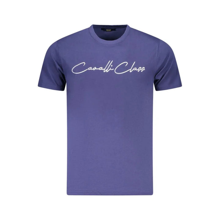 Cavalli Class Blu Cotton Men T-Shirt