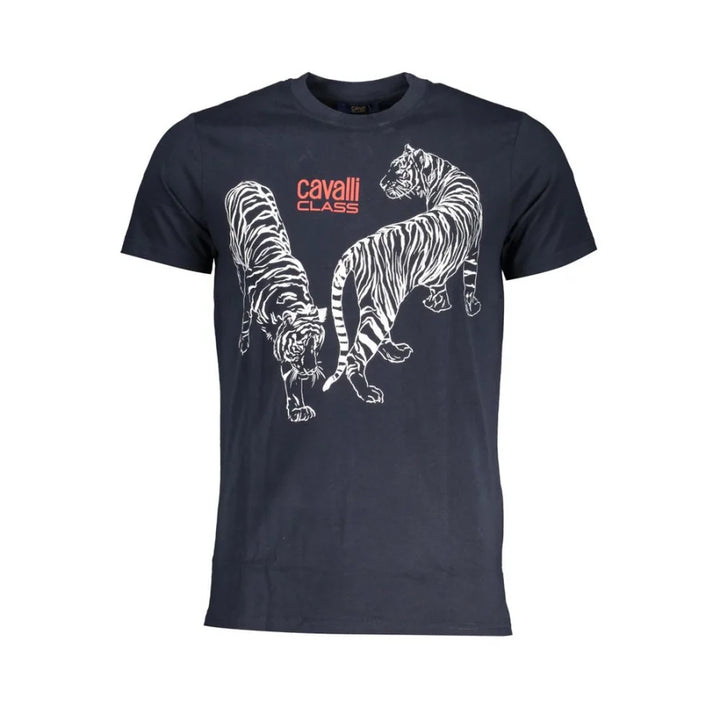 Cavalli Class Blu Cotton Mens T-Shirt
