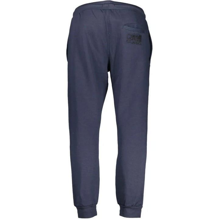Cavalli Class Blu Polyester Men’s Track Pant