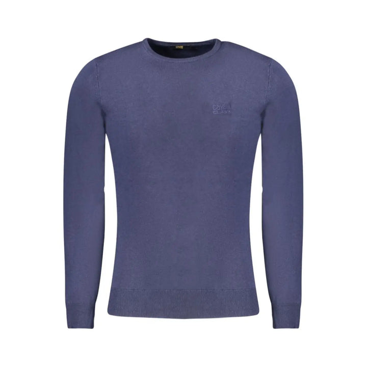 Cavalli Class Blu Viscosa Men Sweater