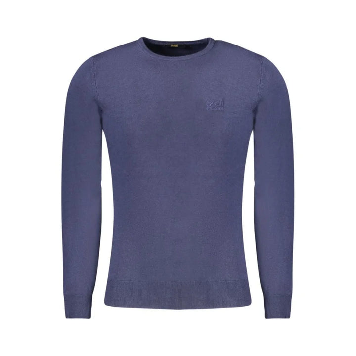 Cavalli Class Blu Viscosa Men Sweater