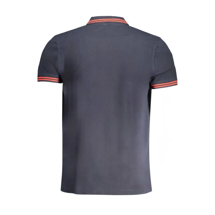 Cavalli Class Blue Cotton Men Polo Shirt