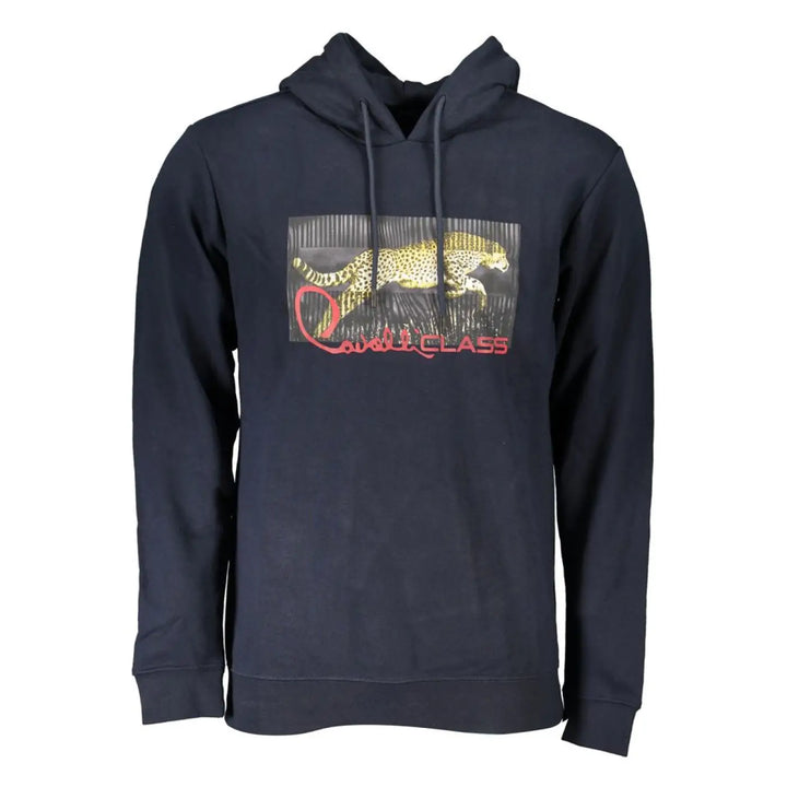 Cavalli Class Blue Cotton Men Sweatshirt