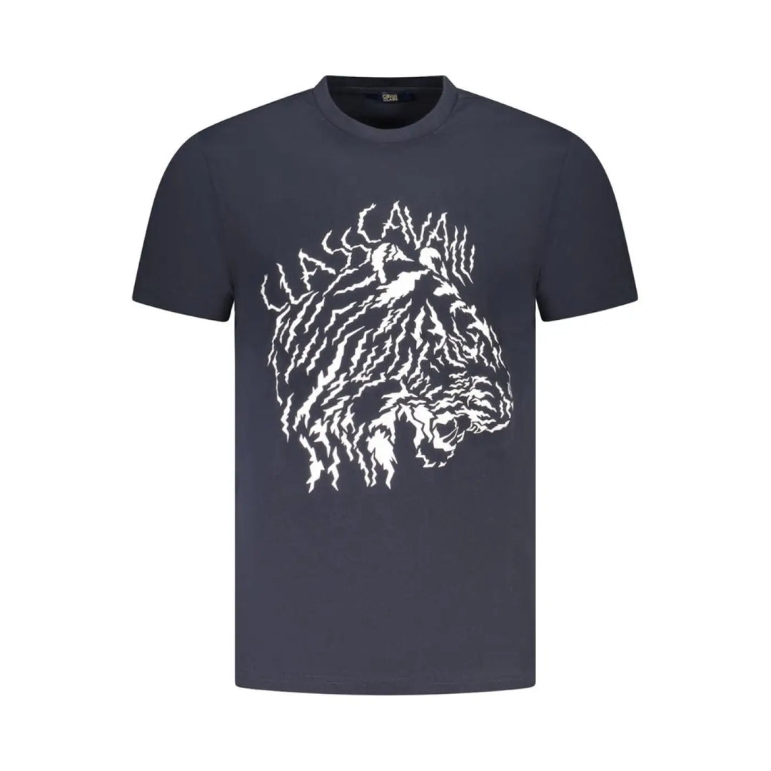 Cavalli Class Blue Cotton Men T-shirt
