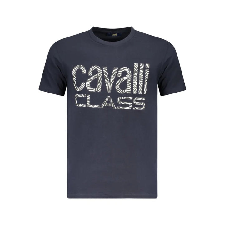 Cavalli Class Blue Cotton Men T-Shirt