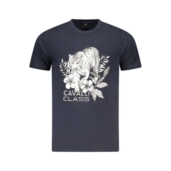 Cavalli Class Blue Cotton Men T-Shirt