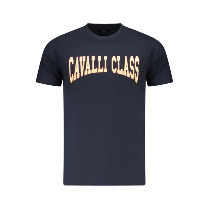 Cavalli Class Blue Cotton Men’s T-Shirt