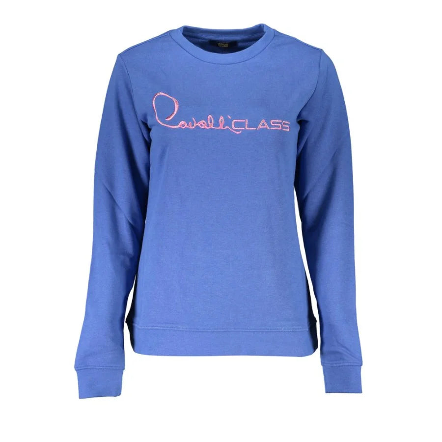 Cavalli Class Blue Cotton Women’s Sweatshirt