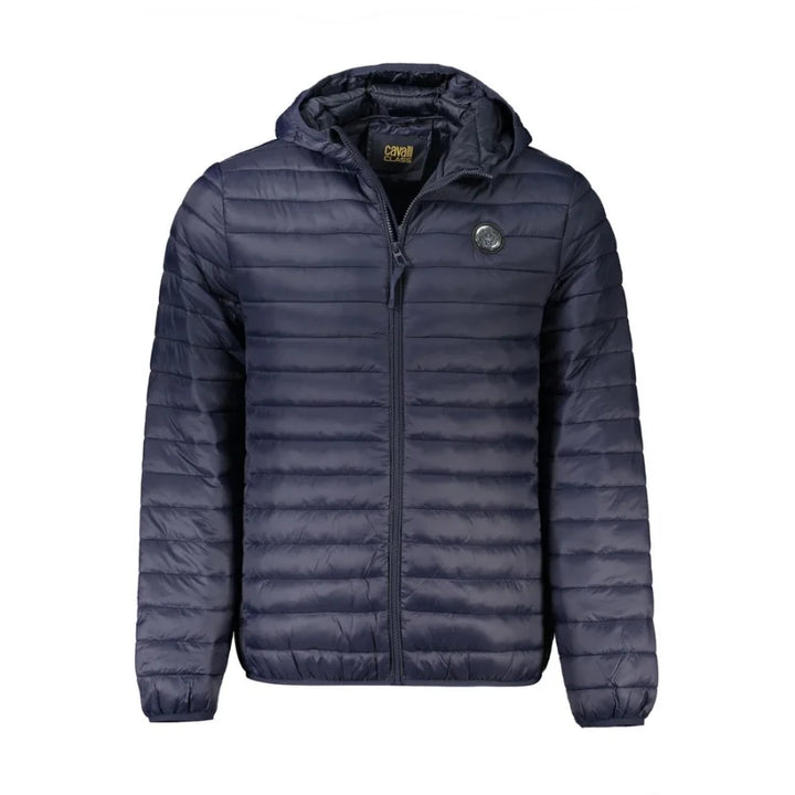 Cavalli Class Blue Polyamide Men’s Jacket