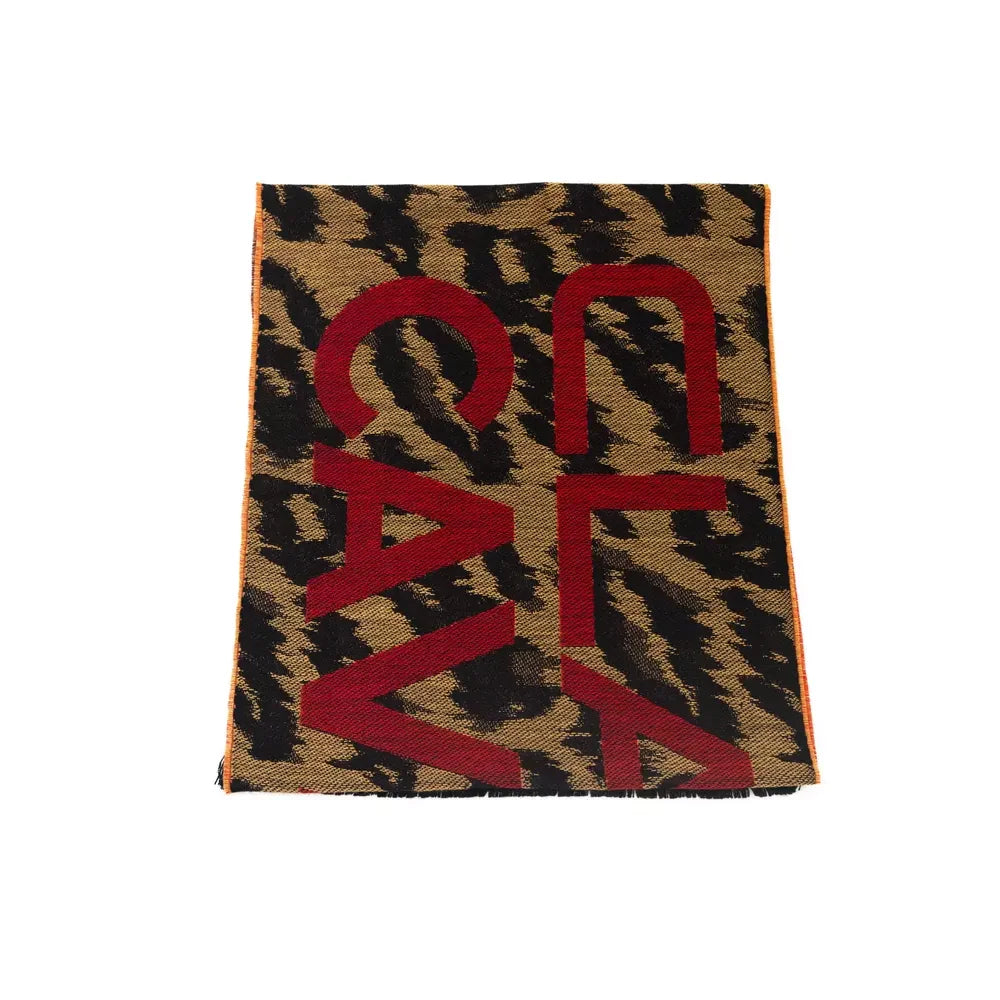 Cavalli Class Brown Wool Men Scarf