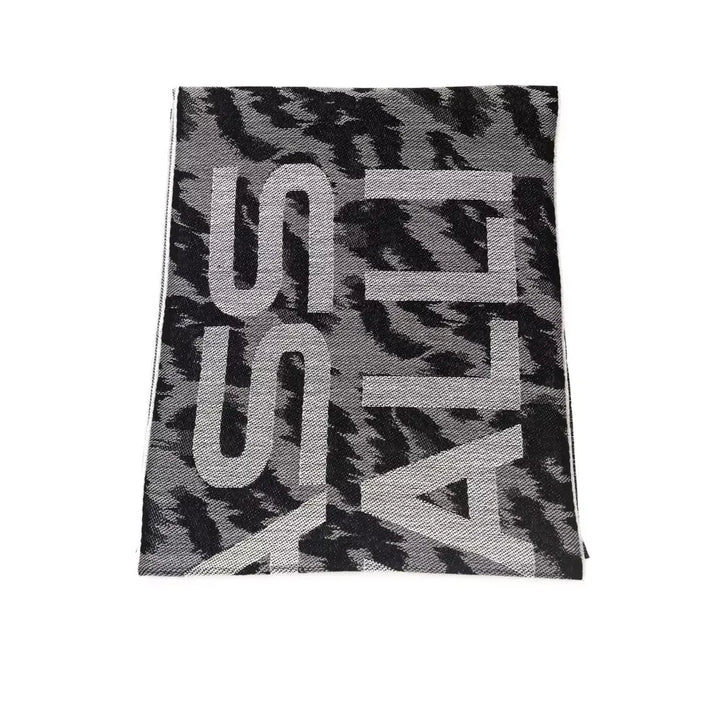 Cavalli Class Gray Wool Men Scarf