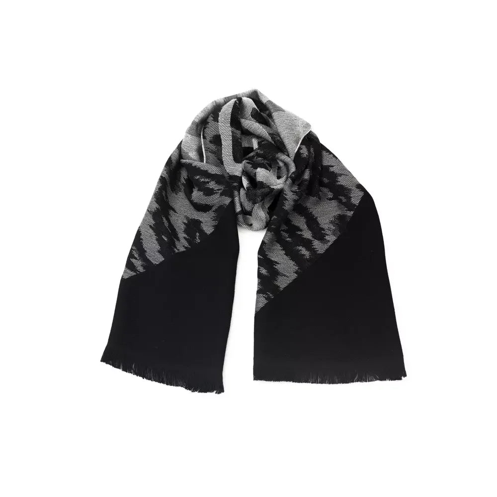 Cavalli Class Gray Wool Men Scarf