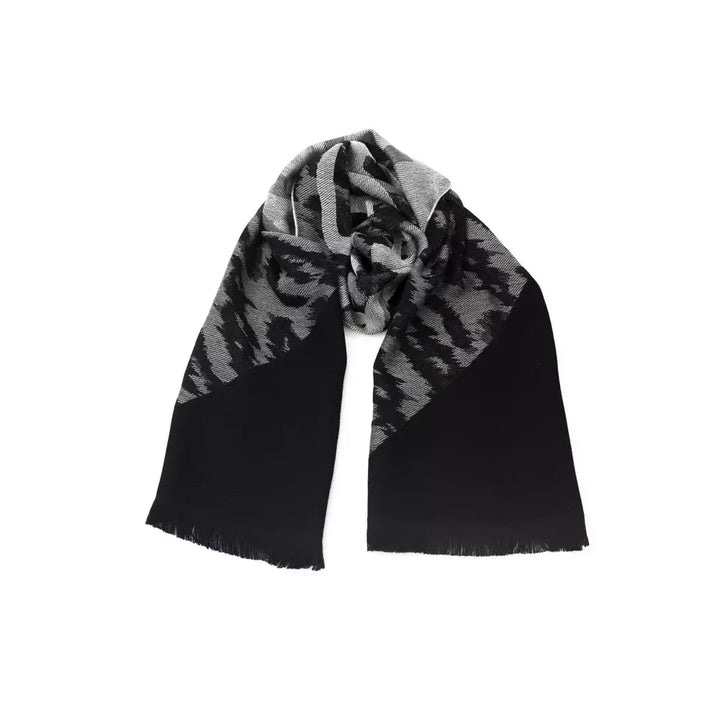 Cavalli Class Gray Wool Men Scarf