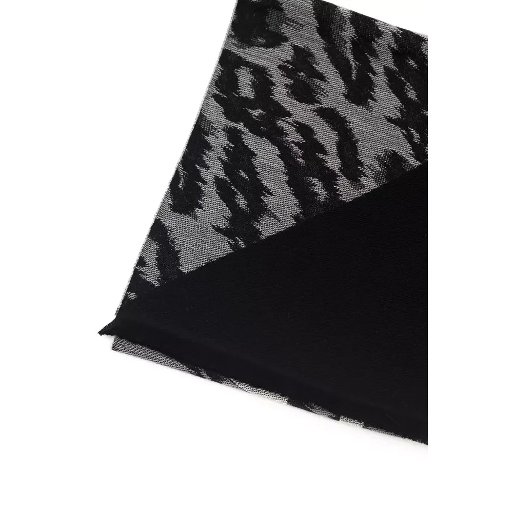 Cavalli Class Gray Wool Men Scarf